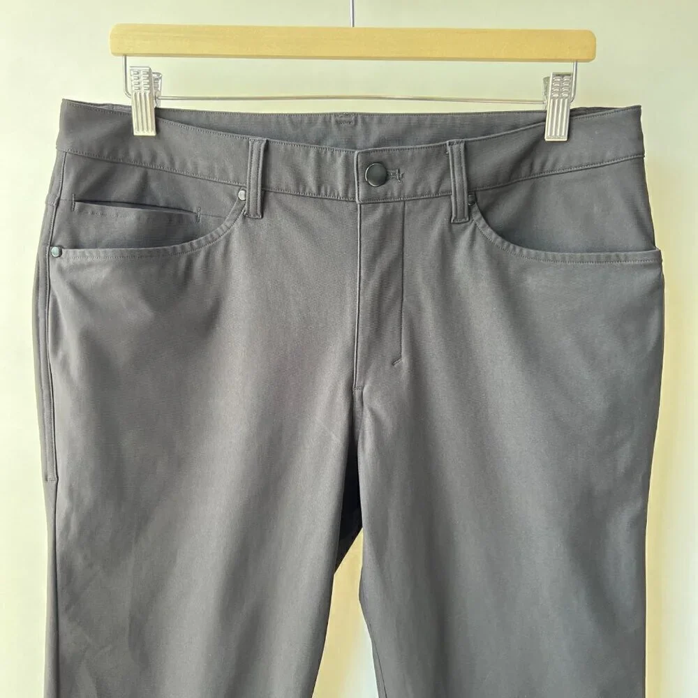 Lululemon Slim Warpstreme ABC pants(custom prints) , black, Size 33 B130